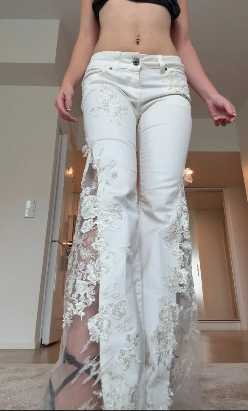 Custom Lace Jeans