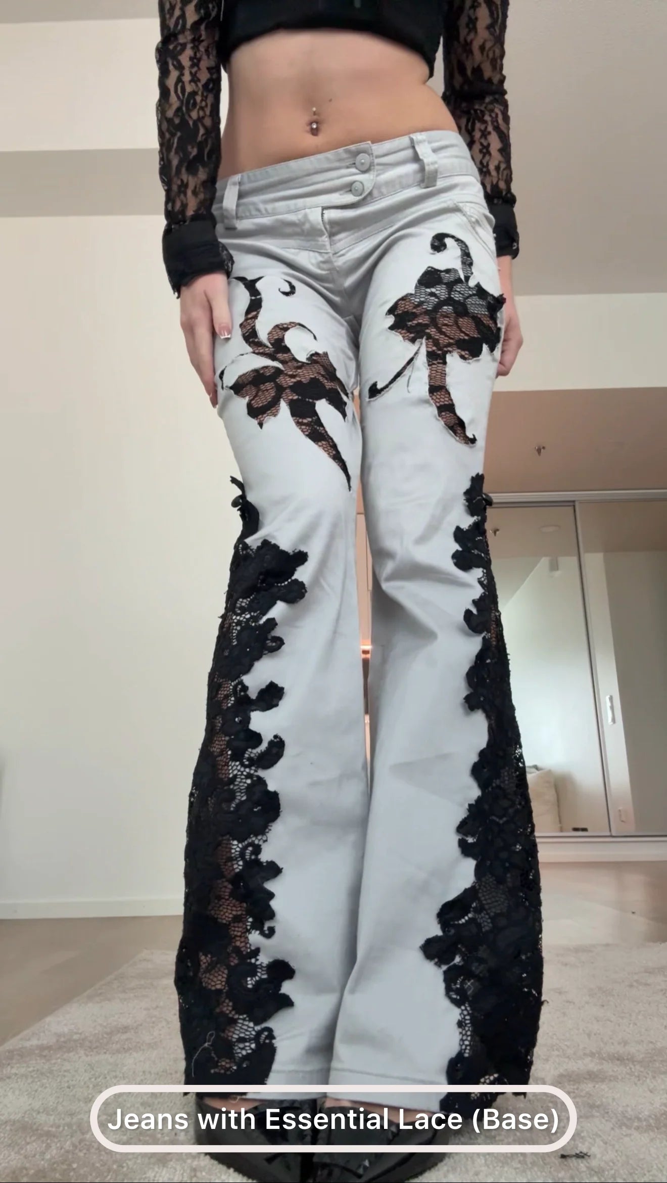 Custom Lace Jeans